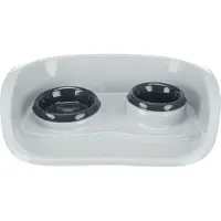 Trixie bowl set, kunststof - 0.25l, ø9cm & 0.3l, ø11cm/46x11x30 hond