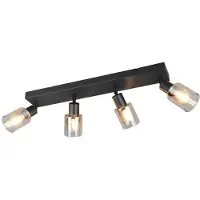 RL LIVE YOUR LIGHT REALITY CADIZ - Spot - Zwart mat - excl. 4x E14 4 W - Plafondbevestiging