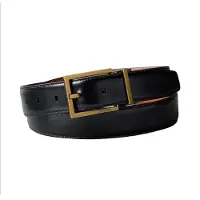 Calvin Klein Square Buckle Smooth Belt Black/cognac/old Gold Maat: 85 | Riemen Outlet | Heren | Zwart