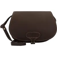 MIKA Bonny schoudertas leer 23 cm bruin