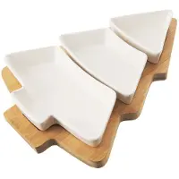Orion Witte porseleinen snackkommen WHITELINE 28 cm 4 stuks.