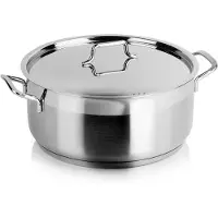 Orion Anett Serie - Stalen Pan met Deksel - 30 cm - 8,5 l - Inductie Geschikt