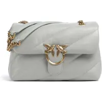 Pinko Love Puff Classic | Schoudertas leer | grijs