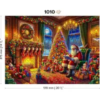 Wooden.City Kerstpuzzel van 1000 stukjes voor volwassenen - De magie van kerstavondpuzzel Gemaakt in de EU