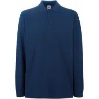 Fruit Of The Loom Heren Premium Poloshirt Met Lange Mouwen (Marine)