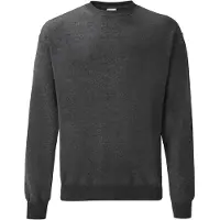 Fruit Of The Loom Heren Set-In Belcoro garen Sweatshirt (Donker Heather)