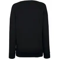 Fruit Of The Loom Dames Getailleerd lichtgewicht raglan sweatshirt (240 GSM) (Zwart)