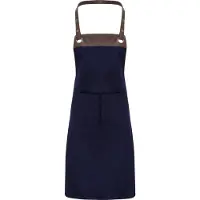 Premier Unisex Espresso Volwassenen Schort (Marine / Bruin)