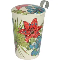 Eigenart - Teaeve Rustic Flower - Dubbelwandig - Theebeker - Bloemen