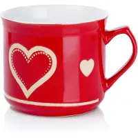 Orion - Keramische Mok - 650 ml - Rood - Hartdecor