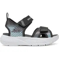 SKECHERS Open schoenen 'MICROSPEC-SPLASH' grijs / zwart / zilver