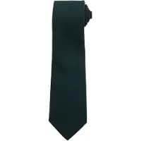 Premier Effen polyester stropdas (Fles groen)