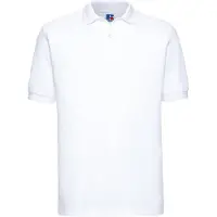 Russell athletic Russell Heren Ripple Collar & Manchet Poloshirt met korte mouwen (Wit)