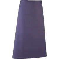 Premier Unisex Kleuren Barschort / Werkkleding (Lange Continentale Stijl) (Pakket van 2) (Paars)