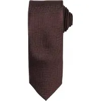 Premier Heren Micro Waffle Formal Work Tie (Pakket van 2) (Bruin)