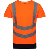 Regatta Heren Pro High-Vis T-shirt met korte mouwen (Oranje/Zwaar)