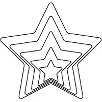 Orion - Uitsteekvorm - Ster - RVS - 5 Stuks