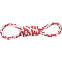 Trixie touw met 2 handlussen katoen polyester assorti