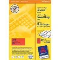 Avery-Zweckform etiketten 3448, 70 x 37 mm, 2400 stuks, rood