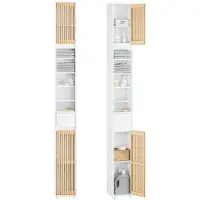 SoBuy BZR34-BW Badkamermeubel Wit 20x20x180cm