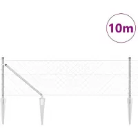 vidaXL gaashek met grondpennen 10 x 0,4 m Gegalvaniseerd staal Mesh