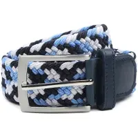 Suitable Geweven Riem Navy Blauw
