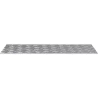 vidaXL Trapmatten 2 st 100 x 40 cm Zilver Aluminium Rechthoekig