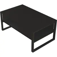 En.casa Salontafel 'Laukaa', rechthoekig, metalen frame, 100 x 60 x 45 cm, zwart
