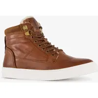 Groot leren jongens veterschoenen bruin maat 37