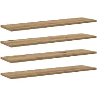 vidaXL Boekenplank Bord 3-laags 4 st 80 x 20 x 1,5 cm Bewerkt hout