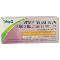 Teva Vitamine D3 5600IE zachte capsules