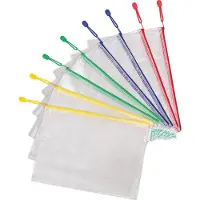 Djois Opbergvakken A4 Rits PVC (Polyvinylchloride) Liggend 27 (B) x 34,5 (D) x 2,5 (H) cm Kleurenassortiment 8 Stuks