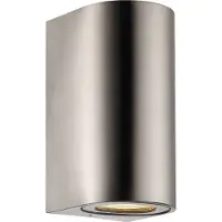 Nordlux Wandlamp buiten Canto Maxi 2, alu / grijs / zink, Aluminium, Modern, Wandlamp buiten