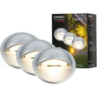 Briloner LED inbouwspot 3923034, IP65, 12 V, uitbreidingsset van 3 stuks, Ø 3,5 cm 3923034, alu / grijs / zink, metaal, Modern, LED inbouwspot