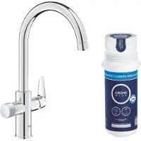 GROHE Blue Pure StartCurve: Eénhendel keukenmengkraan starterset met mini-actiefkoolfilter