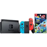 Nintendo Switch Rouge/Bleu + Super Mario Galaxy 1+2