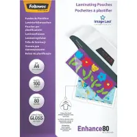 Fellowes Pochettes de plastification Enhance 80 mic A4 (100 pièces)