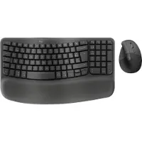 Logitech Wave Keys Draadloos Ergonomisch Toetsenbord + Lift Verticale Muis
