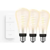 Philips Hue Filament White Ambiance Edison XL Lot de 3 + Variateur