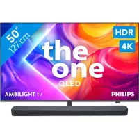 Philips Ambilight 50" PUS9000 QLED 4K (2025) + JBL Bar 300 M2 Zwart