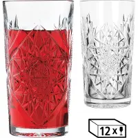 Libbey Waterglazen - Drinkglazen Set - Hobstar Cocktailglazen - Vaatwasserbestendig - 473 ml (12 stuks)