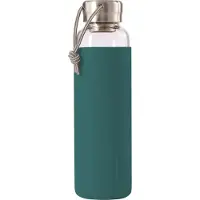 Black+blum Waterfles Glass Water Bottle Blauw 600 ml
