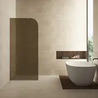 Wiesbaden Inloopdouche curvea 90x200 cm 8 mm nano vintage brons glas