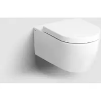 Clou Wandtoilet New Hammock 54cm Keramiek Mat Wit inclusief Zitting met Deksel