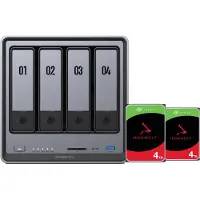 UGREEN NASync DXP4800 Plus + Seagate Ironwolf 4 To Lot de 2
