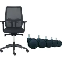 Euroseats Torino Chaise de Bureau + Roues pour Sols Durs