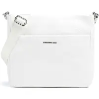 Mandarina Duck Leren schoudertas Mellow Leather Crossover Bag Blanc wit
