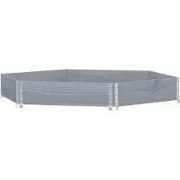 vidaXL Verhoogde plantenbak zeshoekig 160x160 cm grenenhout grijs