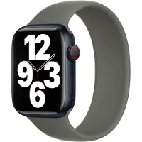 Apple Siliconen solobandje voor de Watch | 38/40/41/42 mm - Maat 8 - Olive