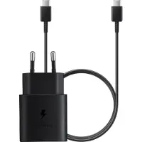 Samsung Super Fast Charging Oplader 25W + Usb C Kabel 1m Kunststof Zwart